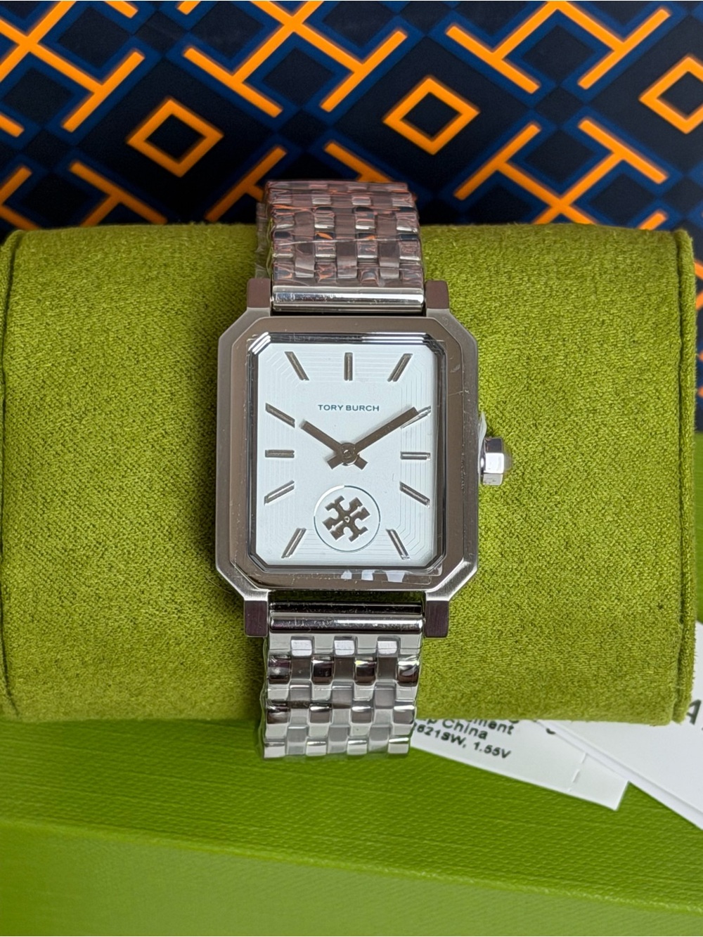 Tory Burch Rectangular Bracelet Watch - Silver